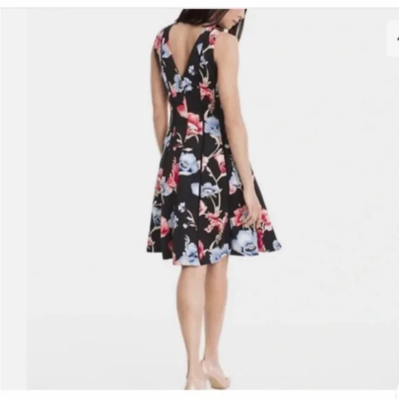 White House Black Market Floral Fit & Flare Dress - Picture 8 of 16